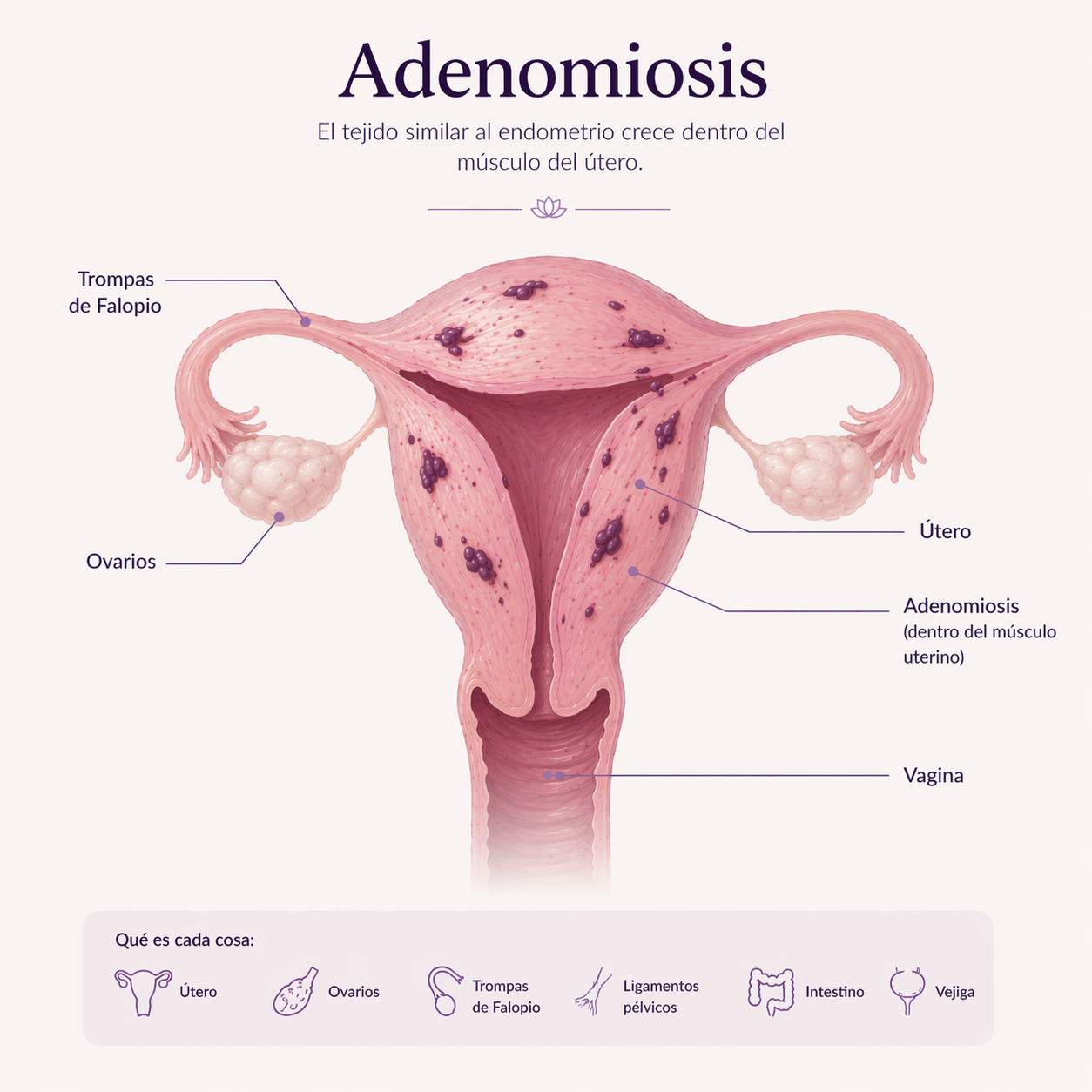 Qué es la Endometriosis adenomiosis infografía