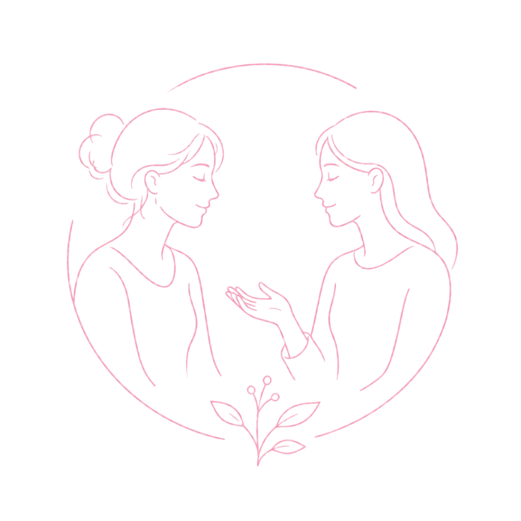 icono mujeres apoyándose